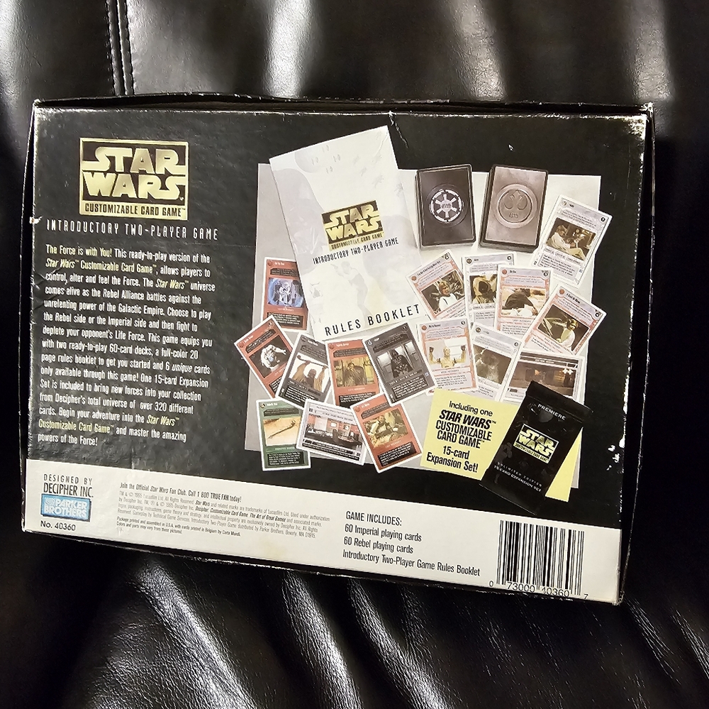 Star Wars Premier Introductory Two player Card Game Circa 1995 EUC - Picture 2 of 8